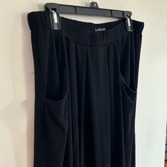 Eileen Fisher Stretch Lantern Jogger Pants Black Medium Viscose/ Lycra Soft - Picture 4 of 8